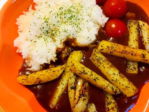 レトルトカレー●簡単じゃがいもスティックのソテー